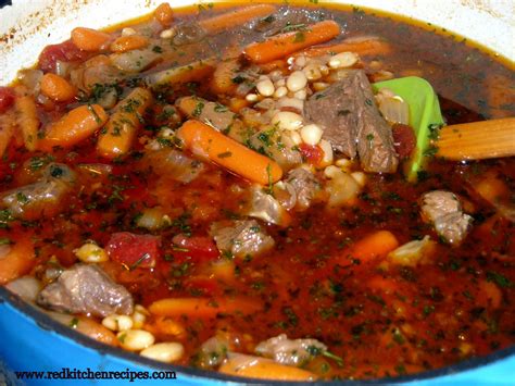 Red Kitchen Recipes: Beef & Navy Bean Soup