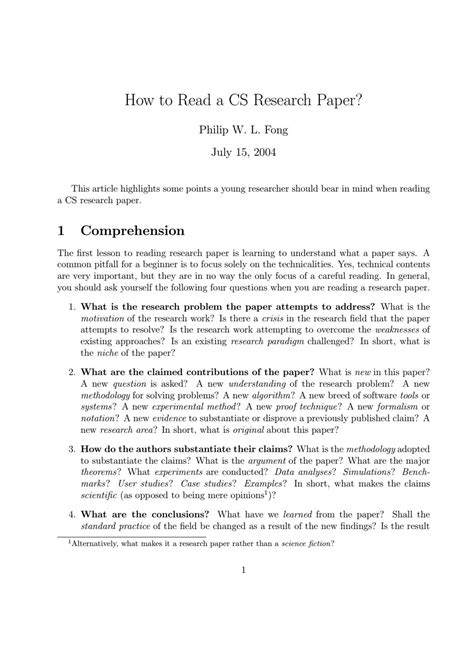 How to read a CS Research Paper? by matilez - Issuu