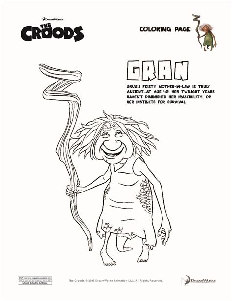 Gran the croods coloring pages - Hellokids.com