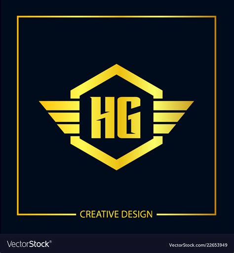 Initial letter hg logo template design Royalty Free Vector