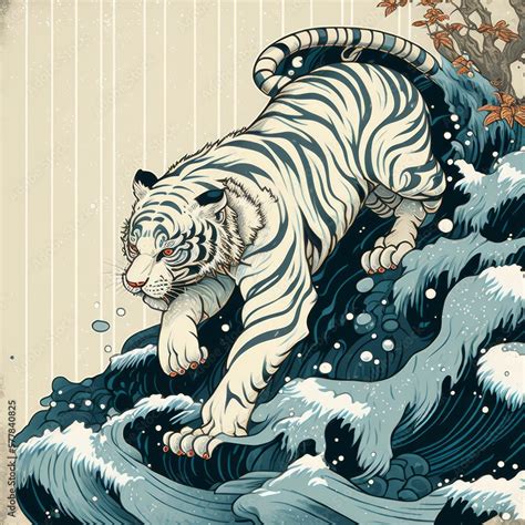 Ancient Japanese Tiger Painting