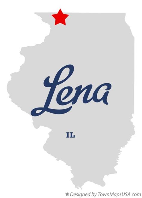 Map of Lena, IL, Illinois