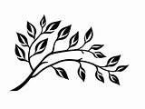 Lovely Tree Branch Coloring  Page sketch template