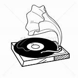 Old Record Player Drawing Sketch Coloring Page sketch template