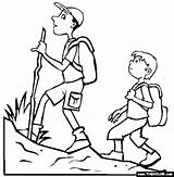 Hiking Coloring Pages sketch template