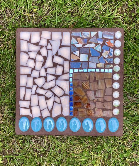 Mosaic Garden, Glass Garden, Garden Stones, Mosaic Stepping Stones, Mosaic Stone, Hanging ...