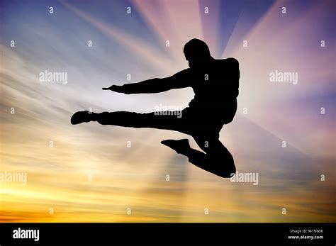 Flying kick karate hi-res stock photography and images - Alamy