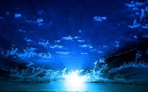 Dark Blue Anime Sky Wallpapers - Wallpaper Cave