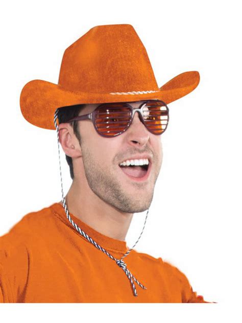 Adult's Deluxe Orange Cowboy Hat