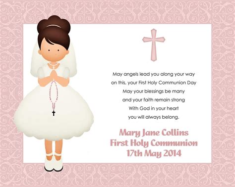 Holy Communion Invitations Templates Free ] – Blank With First Holy ...