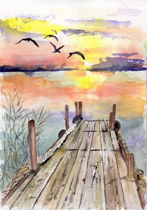 35 Easy Watercolor Landscape Painting Ideas To Try - Cartoon District