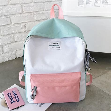 Color Block Pastel Backpack | Kawaii Vibe