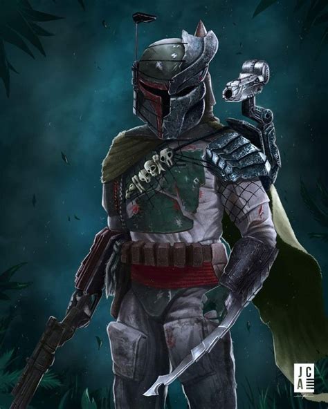 Boba Fett / Predator Crossover | Star wars artwork, Star wars poster, Star wars characters