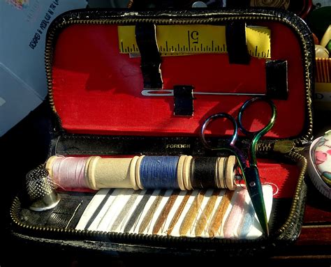 Vintage Sewing Kit Pouch Free Stock Photo - Public Domain Pictures