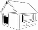 Free Printable Doghouse sketch template