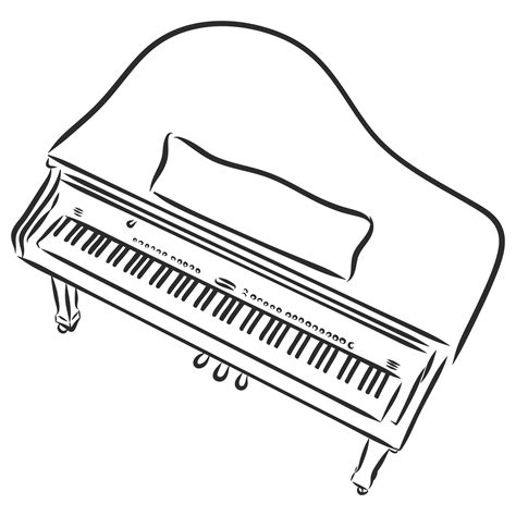 piano vector sketch 8685918 Vector Art at Vecteezy