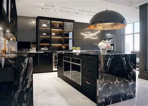 ArtStation - Black & Gold Kitchen