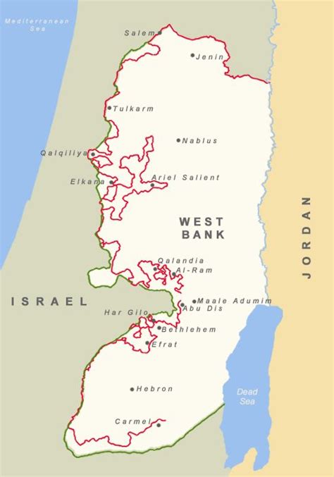 Map - Israeli Wall/Fence - Israeli-Palestinian Conflict - ProCon.org ...