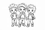 Little Boys Coloring Page For Kids Graphic By MyCreativeLife · Creative  sketch template