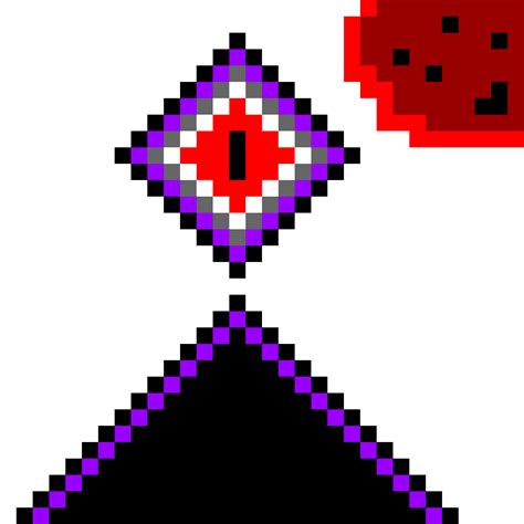 All seeing blood moon pixel art