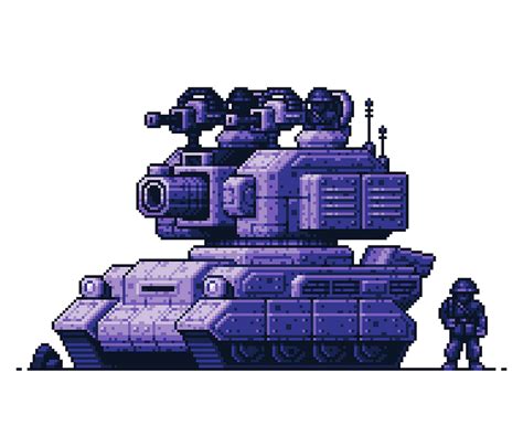 Pixel Art Illustration, Tank by Alb Pixel on Dribbble