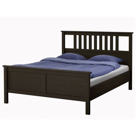 Ikea Hemnes Full Bed Frame Black-brown Wood - Walmart.com