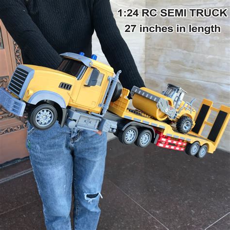 Remote Control Semi Truck Toy For Kids - 1:24 RC Semi-trailer ...