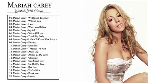 Mariah Carey Greatest Hits Full Playlist 2020 - Best Songs Of Mariah ...