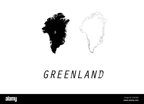 Greenland map outline vector illustration Stock Vector Image & Art - Alamy