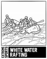 White Water Rafting Extreme Sports Coloring Page/Book By SCWorkspace sketch template