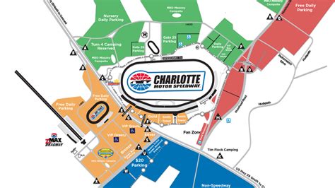 Charlotte Motor Speedway parking map for Coke 600 | Rock Hill Herald