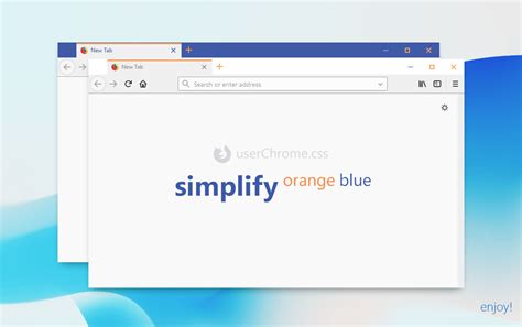 Simplify Orange Blue - Firefox Theme by dpcdpc11 on DeviantArt