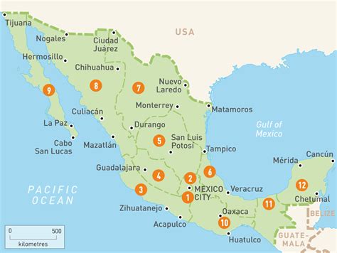 Map of Mexico| Mexico Regions | Rough Guides | Rough Guides