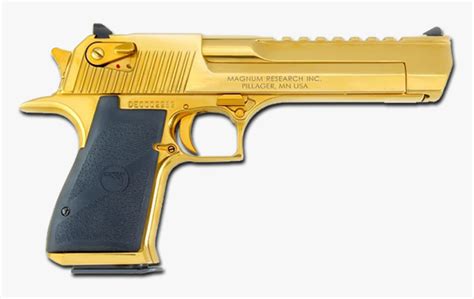 Gun Deagle Golden Deserteagle Gold Weapon - Desert Eagle 50 Ae, HD Png Download - kindpng