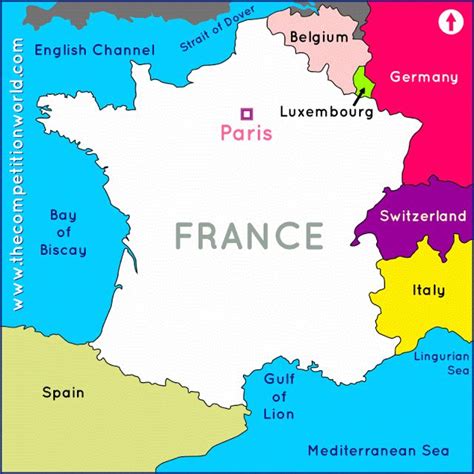 World Geography - Neighbouring Countries of France (Map) | France map ...