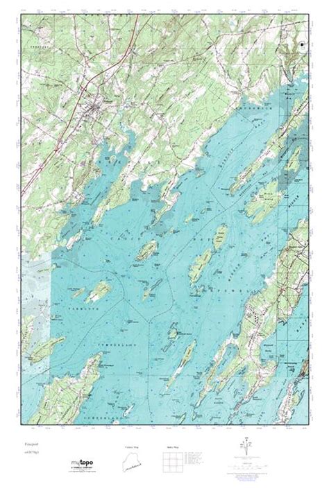 MyTopo Freeport, Maine USGS Quad Topo Map