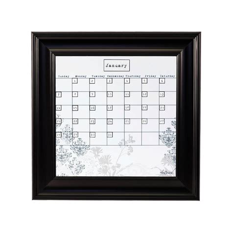 Framed Whiteboard Calendar Framed Dry Erase Calendar | Etsy