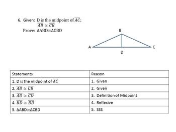 Congruent Triangle Proofs by Volunteacher Teachers Pay Teachers - Worksheet Template Tips And ...