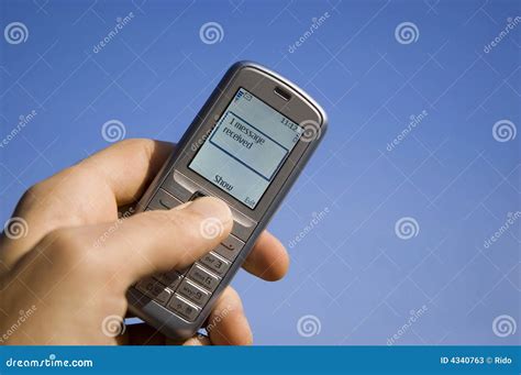 Message received stock image. Image of phone, message - 4340763