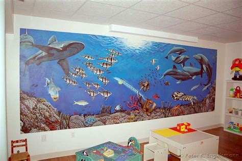 aquarium mural - Google Search | Mural, Mural painting, Wallpaper