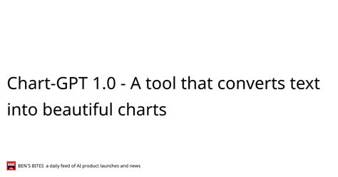 Chart-GPT 1.0 - A tool that converts text into beautiful charts - Bens ...