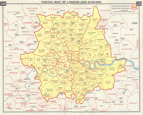 Postal map of London and Suburbs par Geographers A-Z Map Co ...