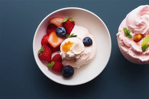 A plate of frozen yogurt dessert