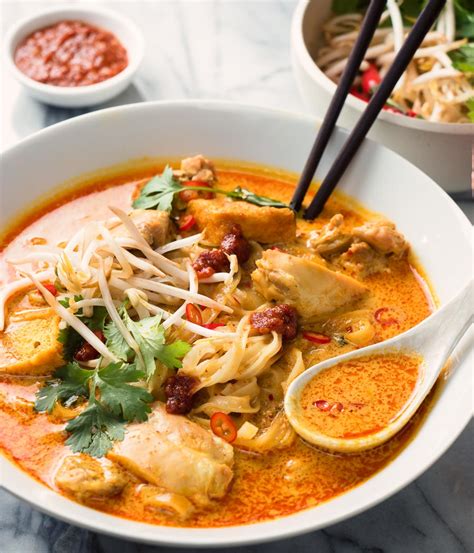 laksa noodle soup - spicy malaysian curry coconut soup - glebe kitchen