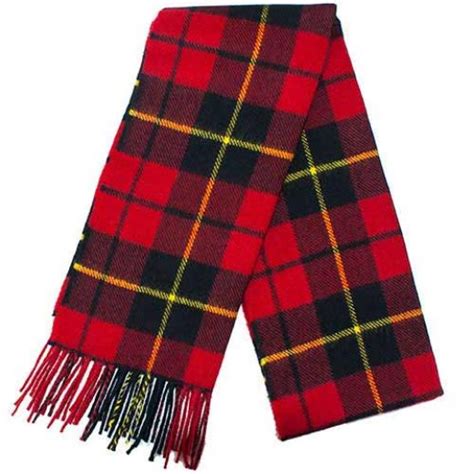 Wallace Clan Scottish Woven Tartan Lambswool Scarf | Scots Connection