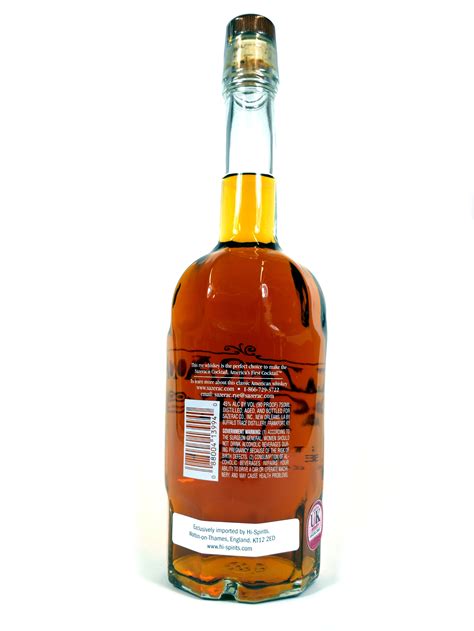 Sazerac Rye 6 Year Old Straight Rye Whiskey - 75cl 45%