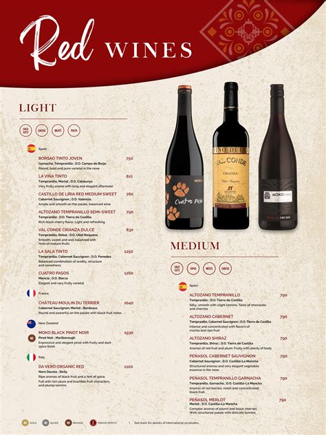 Wine Menu