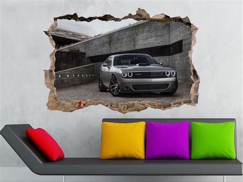 Dodge Challenger Shaker Vinyl sticker Car decal Car sticker 3d wall decal Garage wall decal 3d ...