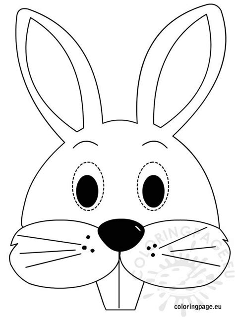 Bunny Mask | Coloring Page