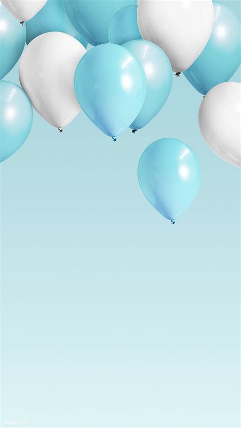 Ilustración Descarga Premium de globos azules en colores pastel de ...